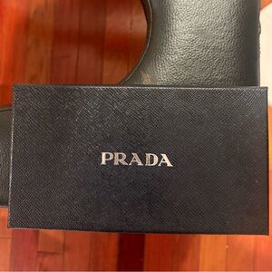Prada Black Textured Wallet or Gift Case